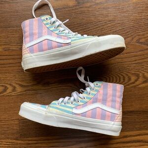 Vans Striped High-Top Sneakers